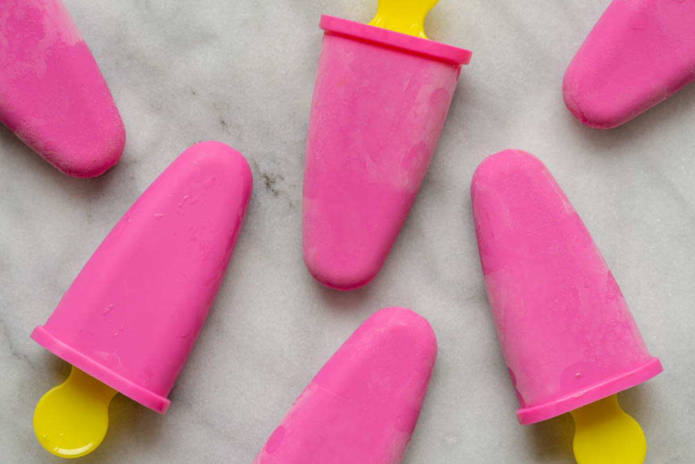 popsicle molds taken from the freezer