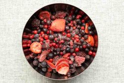 frozen red fruits
