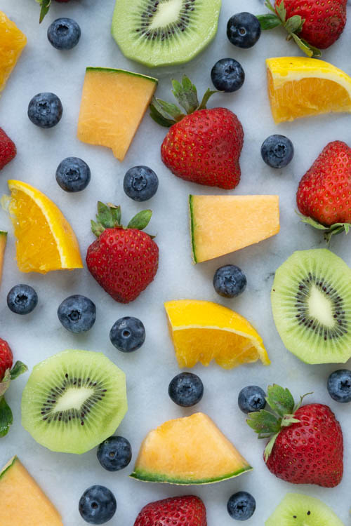 various fresh fruits