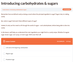 candy science screenshot carbohydrates